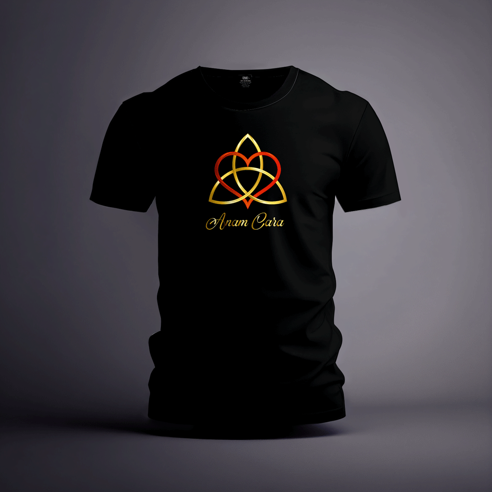 CraicTee-Anam Cara" Celtic Heart Graphic Tee – 100% Cotton, Vivid DTF Print