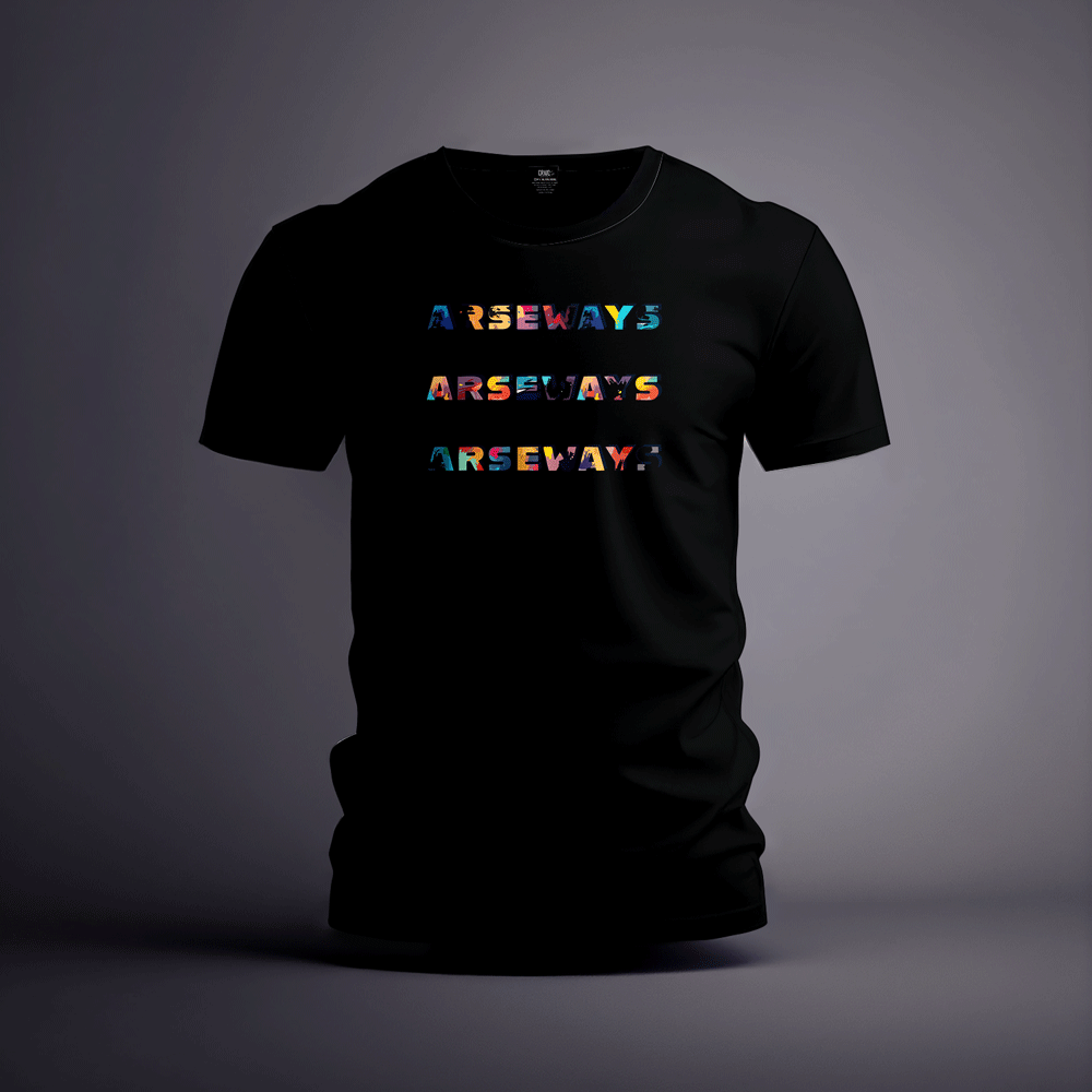 CraicTee-Arsways Irish Slang Colorful Text Tee 100% Premium Cotton - Image 2
