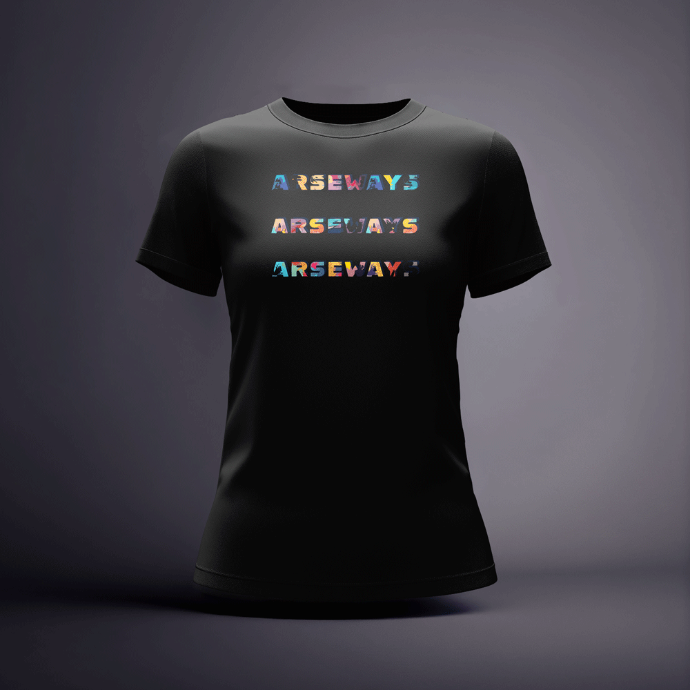 CraicTee-Arsways Irish Slang Colorful Text Tee 100% Premium Cotton - Image 4