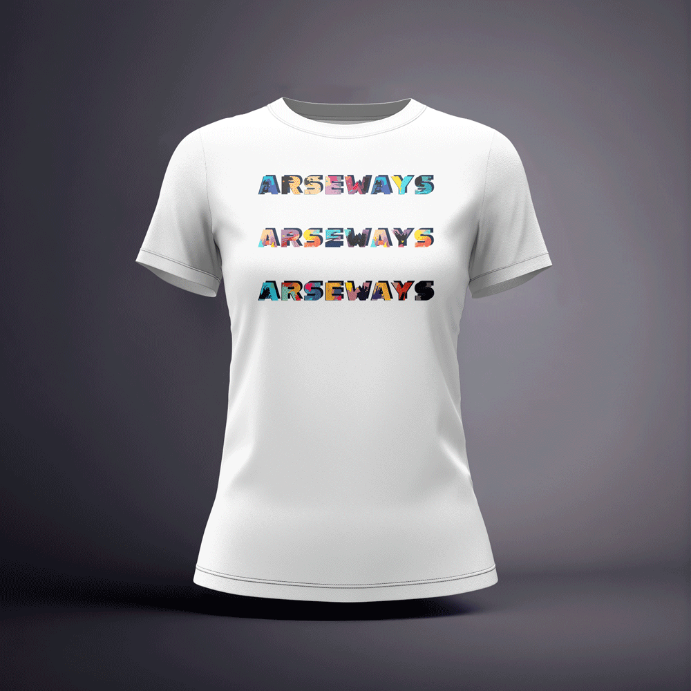 CraicTee-Arsways Irish Slang Colorful Text Tee 100% Premium Cotton - Image 7