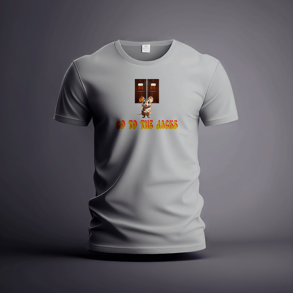 CraicTee-Go To The Jacks Mouse Tee | Premium 100% Cotton DTF Irish Slang Shirt - Image 2