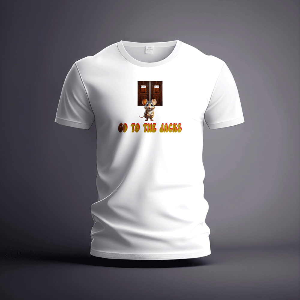 CraicTee-Go To The Jacks Mouse Tee | Premium 100% Cotton DTF Irish Slang Shirt - Image 3