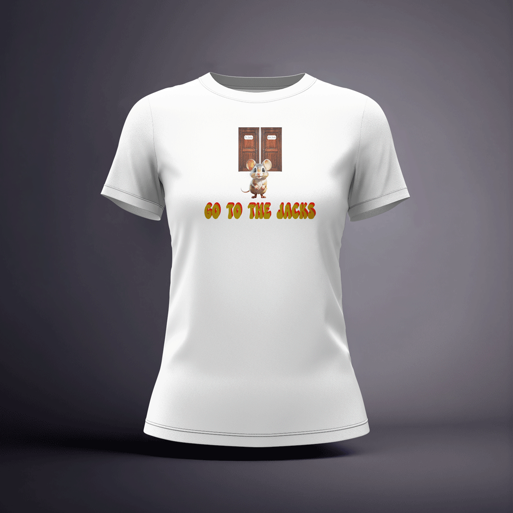 CraicTee-Go To The Jacks Mouse Tee | Premium 100% Cotton DTF Irish Slang Shirt - Image 7